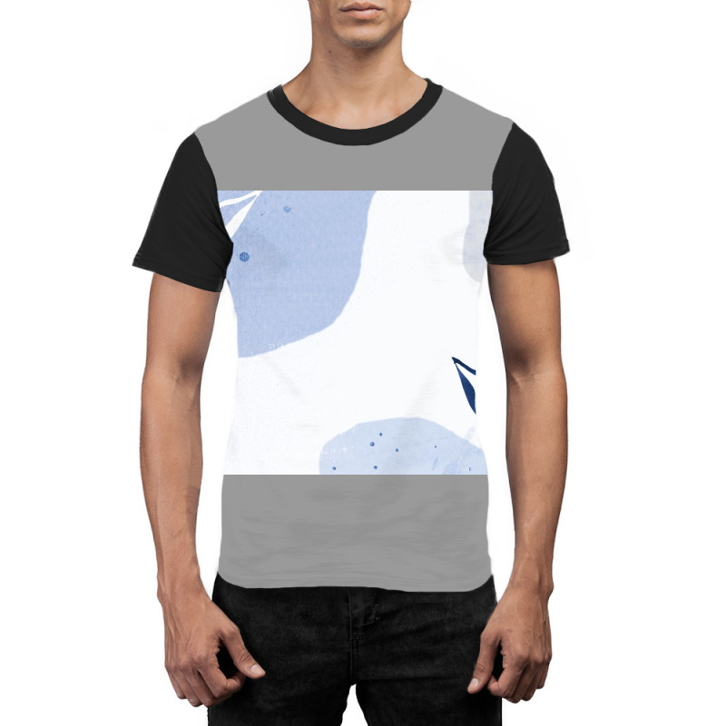 Patterned Blue Background Graphic T-shirt by ElaineABernard | Artistshot