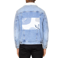 Patterned Blue Background Unisex Sherpa-lined Denim Jacket | Artistshot