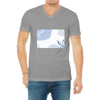 Patterned Blue Background V-neck Tee | Artistshot