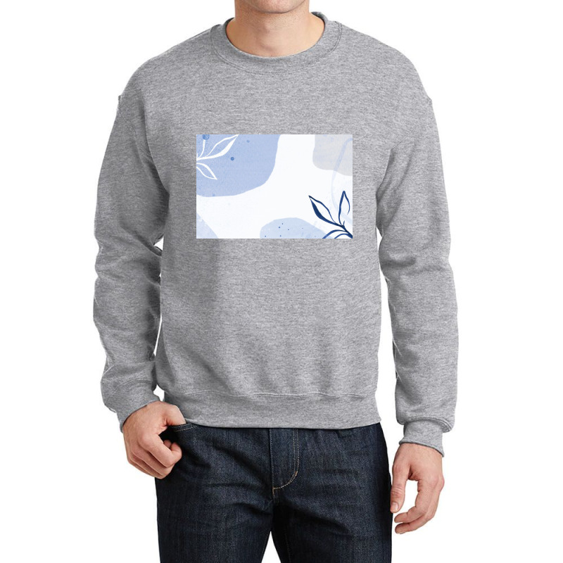 Patterned Blue Background Crewneck Sweatshirt by ElaineABernard | Artistshot