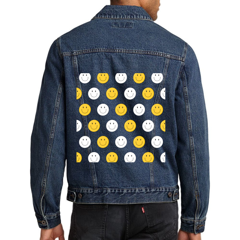 Smile Pattern Men Denim Jacket by ElaineABernard | Artistshot