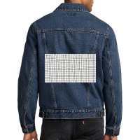 Simple Grid Background Men Denim Jacket | Artistshot