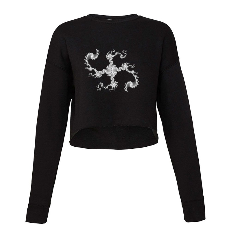 Fractal Star Cropped Sweater by Zykkwolf | Artistshot