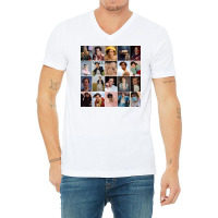 H. Styles Aesthetic Wall Collage V-neck Tee | Artistshot