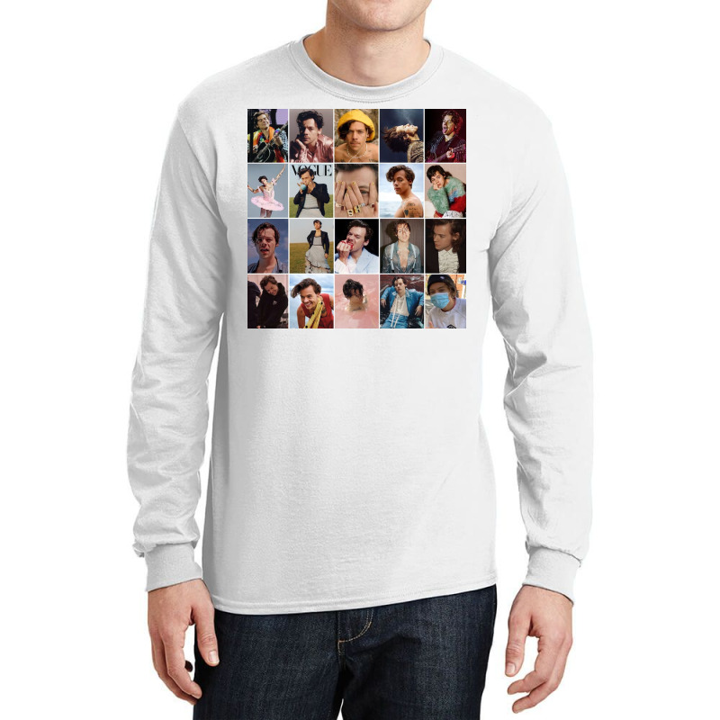 H. Styles Aesthetic Wall Collage Long Sleeve Shirts | Artistshot