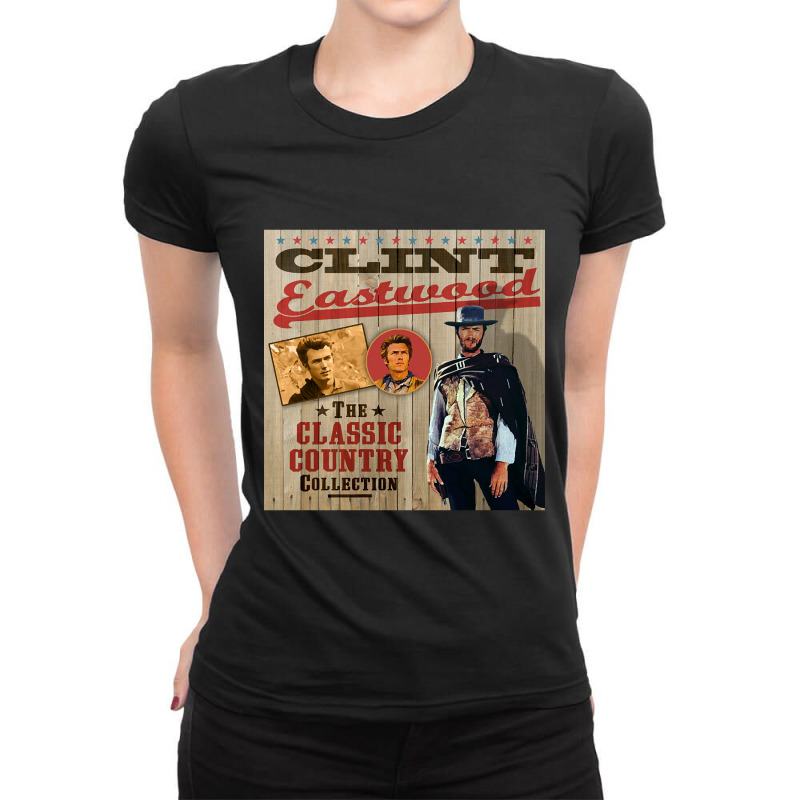 Clint Eastwood - The Ultimate Country Collection Ladies Fitted T-Shirt by Box Bingham | Artistshot