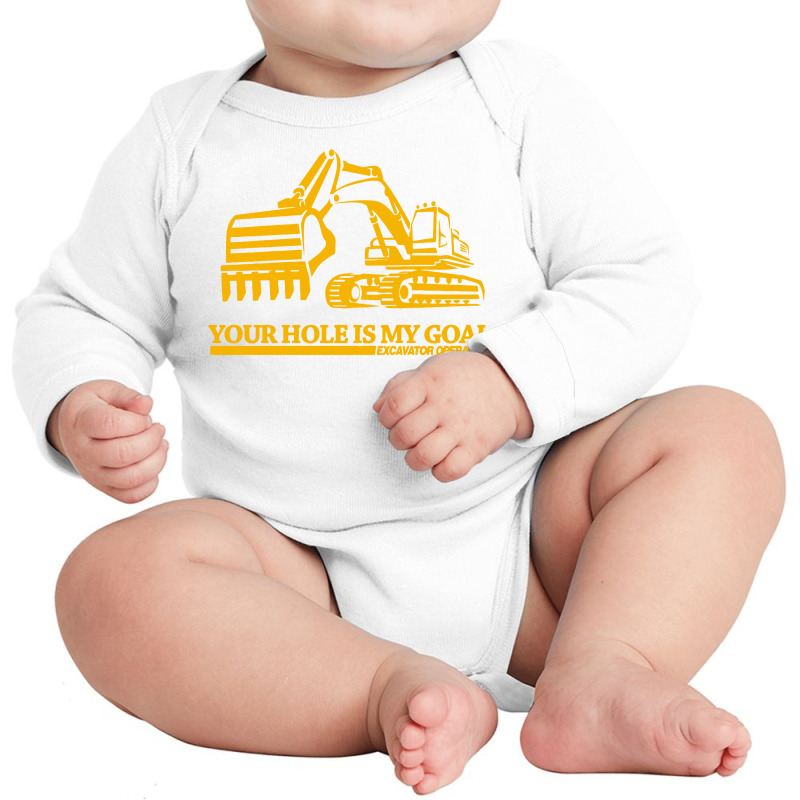 Excavator Operator Long Sleeve Baby Bodysuit | Artistshot