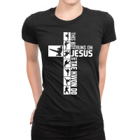 This Boy Runs On Jesus And Tae Kwon Do For Dark Ladies Fitted T-shirt | Artistshot