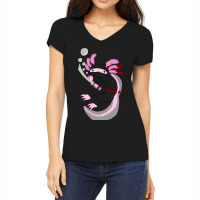 Ninja Axolotl (pink) Women's V-neck T-shirt | Artistshot