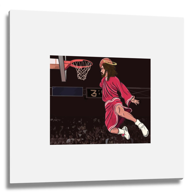 Could Jesus Ball Poster Metal Print Square | Artistshot