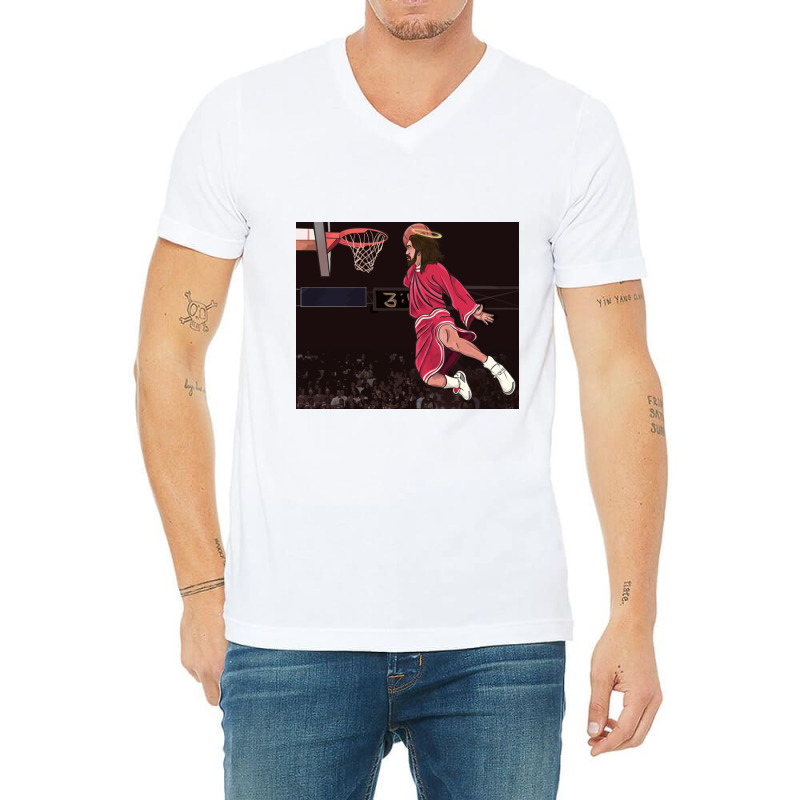 Could Jesus Ball Poster V-neck Tee | Artistshot