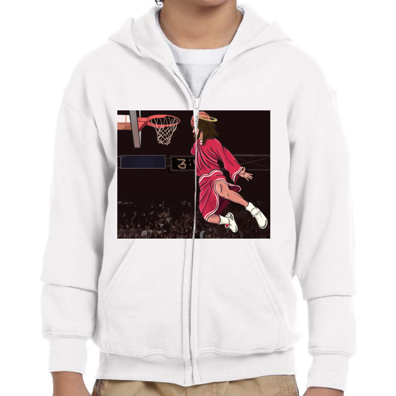 Could Jesus Ball Poster Youth Zipper Hoodie | Artistshot