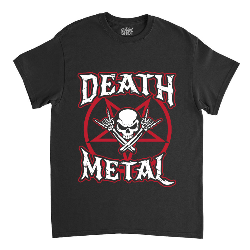 Death Metal Skull Rock Music Nihilism Pentagram Design Classic T-shirt by SoniaAlt | Artistshot