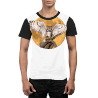 Majestic Great Horned Owl Nocturnal Bird With Full Moon Graphic T-shirt | Artistshot