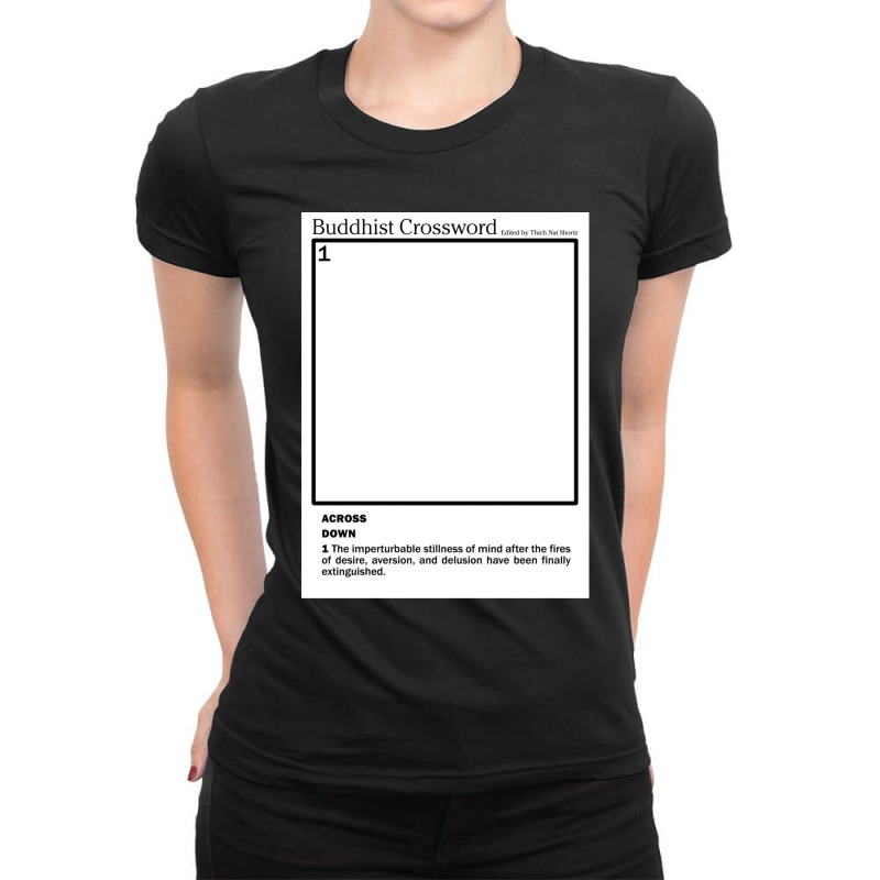 Buddhist Crossword Ladies Fitted T-shirt | Artistshot