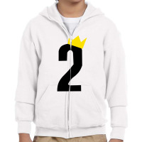 Second Birthday Crown Youth Zipper Hoodie | Artistshot