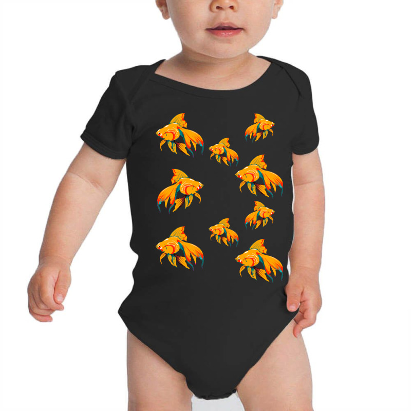 Golden Fish Pattern Baby Bodysuit | Artistshot