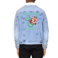 Panama City Beach Cute Mermaid Themed Unisex Sherpa-lined Denim Jacket | Artistshot