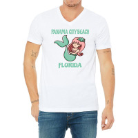 Panama City Beach Cute Mermaid Themed V-neck Tee | Artistshot