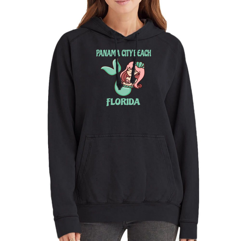 Panama City Beach Cute Mermaid Themed Vintage Hoodie by rastyrocl | Artistshot