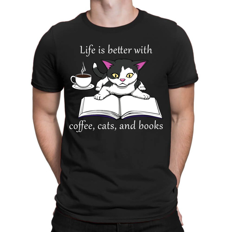 Cat Reading A Book Cute Cozy Coffee T-shirt | Artistshot