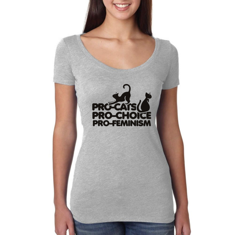 Pro Cats Pro Choice Pro Feminism Women's Triblend Scoop T-shirt by goldenshop | Artistshot