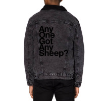 Any One Got Any Sheep Unisex Sherpa-lined Denim Jacket | Artistshot