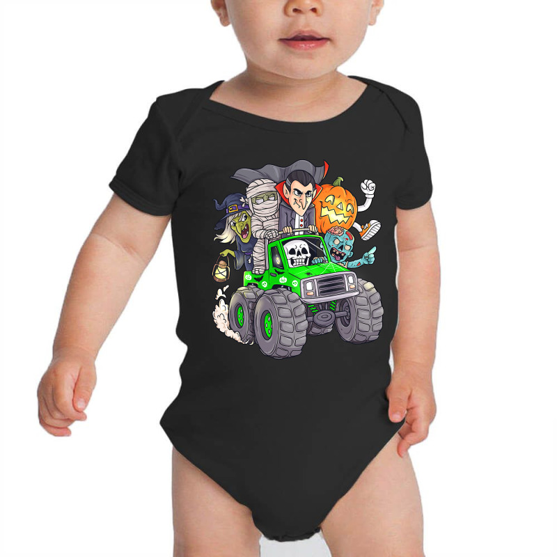 Halloween Skeleton Zombie Monster Truck Vampire Boys Kids  Copy Baby Bodysuit by Davidartist | Artistshot