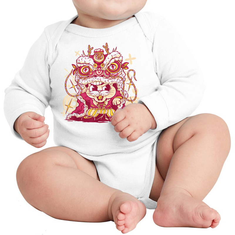 Happy Chinese New Year 2023 Year Of The Rabbit Dragon Dance T Shirt Long Sleeve Baby Bodysuit by gswarnkab | Artistshot