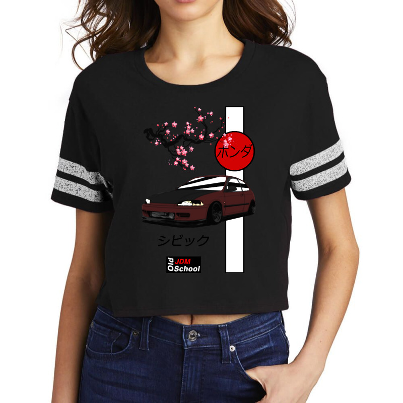 Jdm Eg Red Sun Edition Scorecard Crop Tee by macklinsampson | Artistshot