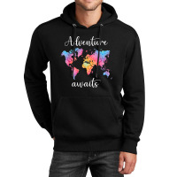 Adventure Awaits Mandala World Map Travel Outdoor Camping Unisex Hoodie | Artistshot