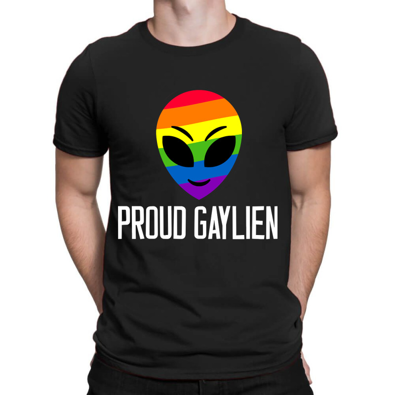 Proud Gaylien Gay Pride Flag Lgbt Heart T-shirt | Artistshot