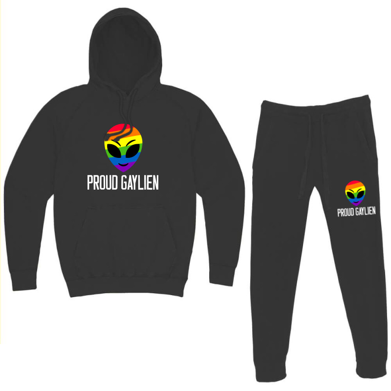 Proud Gaylien Gay Pride Flag Lgbt Heart Hoodie & Jogger Set | Artistshot