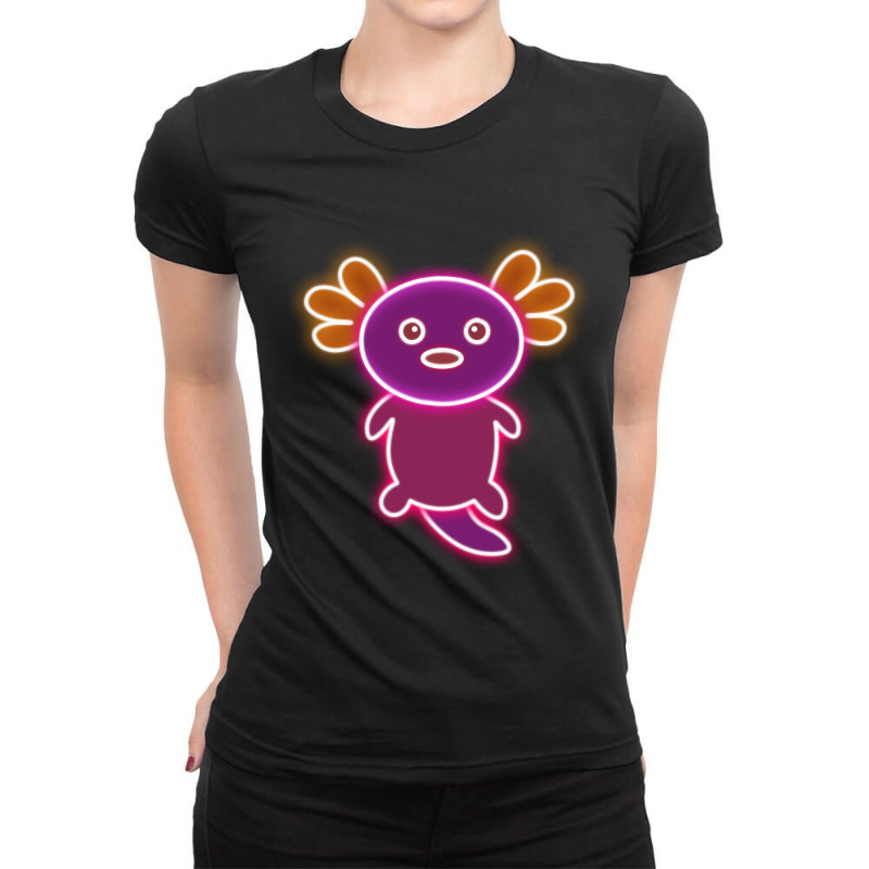 Axolotl Lovely Ladies Fitted T-Shirt by Min09 | Artistshot