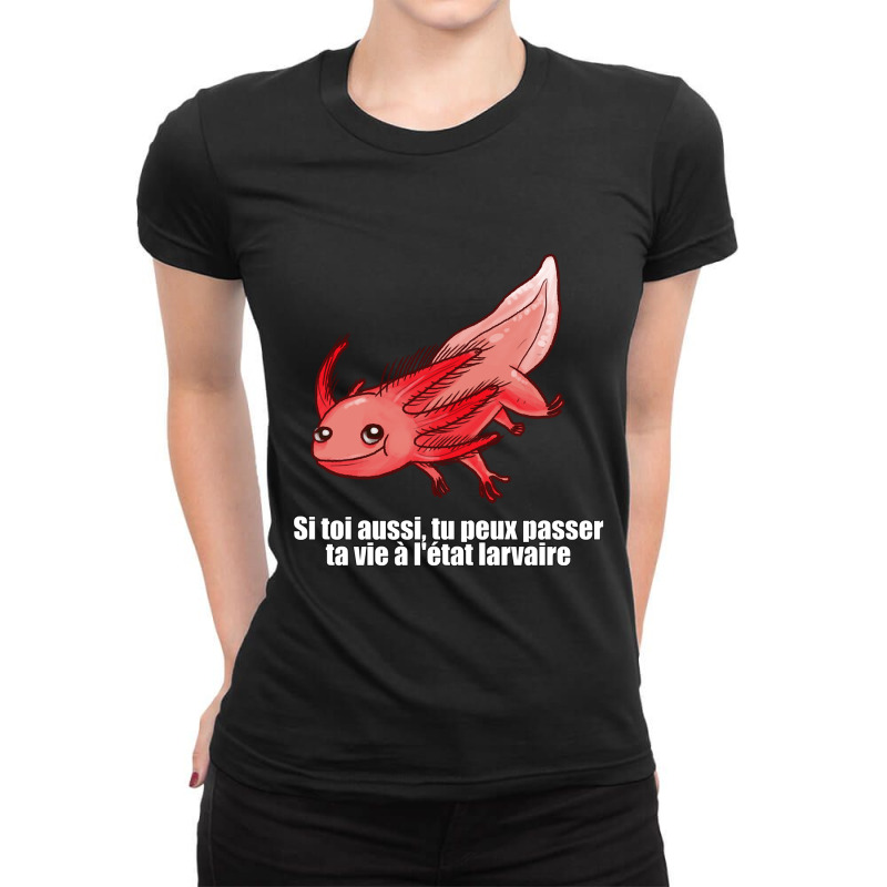 Point Culture  Axolotl Ladies Fitted T-Shirt by Min08 | Artistshot