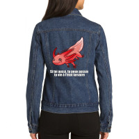 Point Culture  Axolotl Ladies Denim Jacket | Artistshot