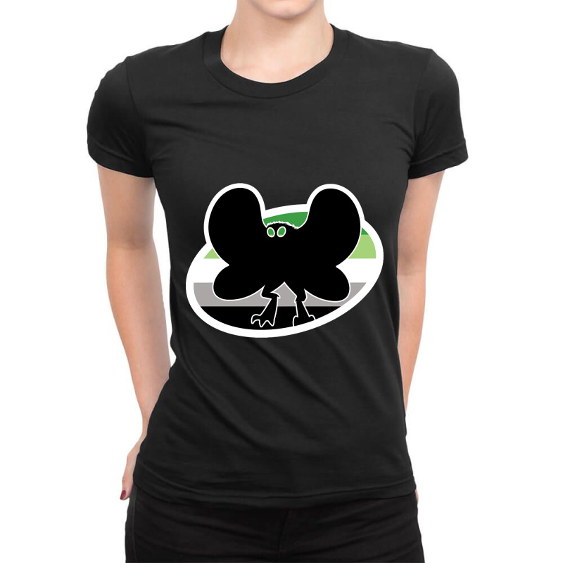 Aromantic Mothman Cryptid Pride Ladies Fitted T-Shirt by Rios Arevalo | Artistshot