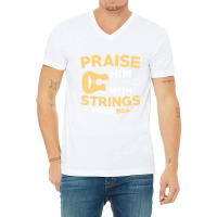 Christian Music Church Guitar Bass Jesus  Rock Gift V-neck Tee | Artistshot