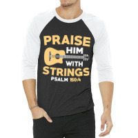 Christian Music Church Guitar Bass Jesus  Rock Gift 3/4 Sleeve Shirt | Artistshot