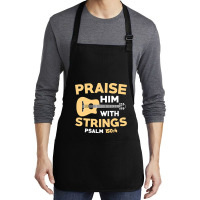 Christian Music Church Guitar Bass Jesus  Rock Gift Medium-length Apron | Artistshot