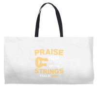 Christian Music Church Guitar Bass Jesus  Rock Gift Weekender Totes | Artistshot