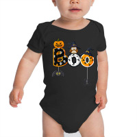 Halloween Boo Owl With Witch Hat Spiders Boys Girls Kids Baby Bodysuit | Artistshot