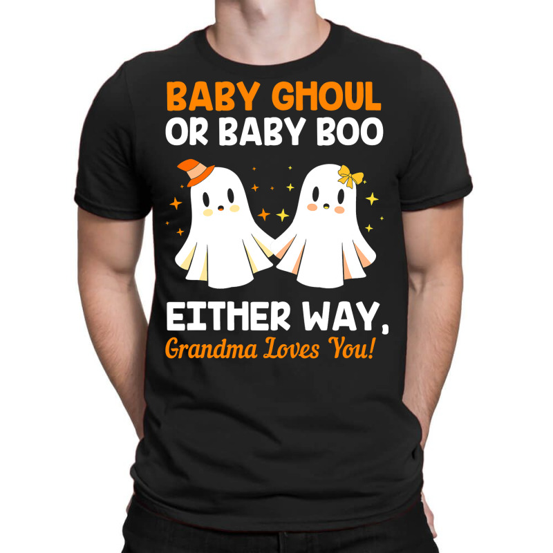 Baby Shower Grandma Halloween Gender Reveal Booy Or Ghoul T-Shirt by HANANELArtist | Artistshot