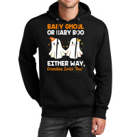 Baby Shower Grandma Halloween Gender Reveal Booy Or Ghoul Unisex Hoodie | Artistshot