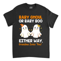 Baby Shower Grandma Halloween Gender Reveal Booy Or Ghoul Classic T-shirt | Artistshot