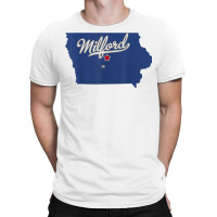 Milford Iowa Story County Ia Map T Shirt T-shirt | Artistshot