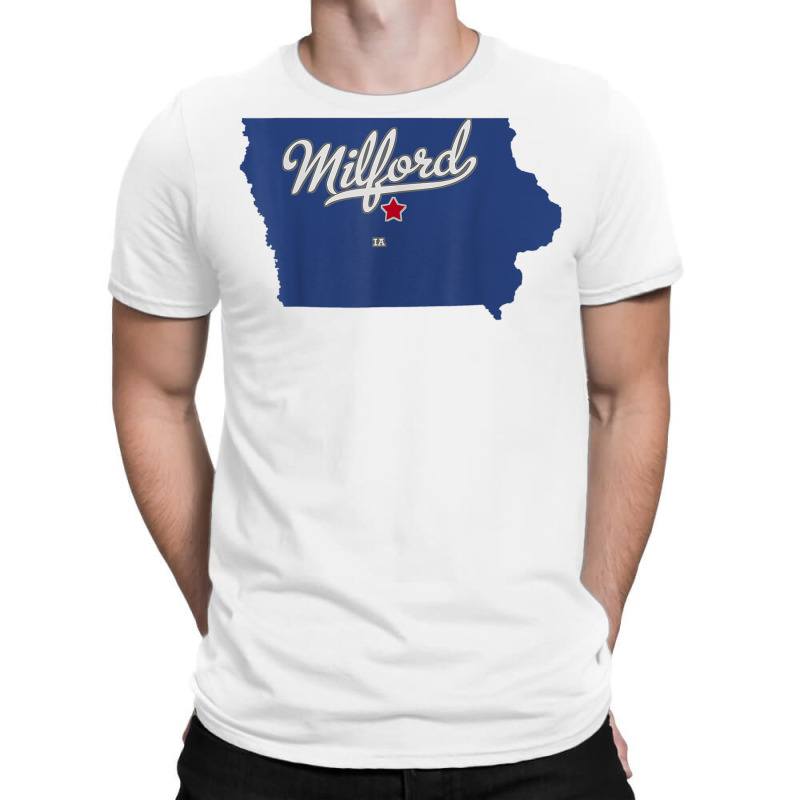 Milford Iowa Story County Ia Map T Shirt T-Shirt by maryannmjra8 | Artistshot