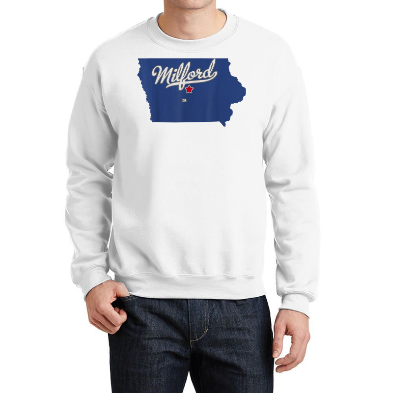 Milford Iowa Story County Ia Map T Shirt Crewneck Sweatshirt by maryannmjra8 | Artistshot