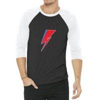 Red And Blue Thunderbolt 3/4 Sleeve Shirt | Artistshot