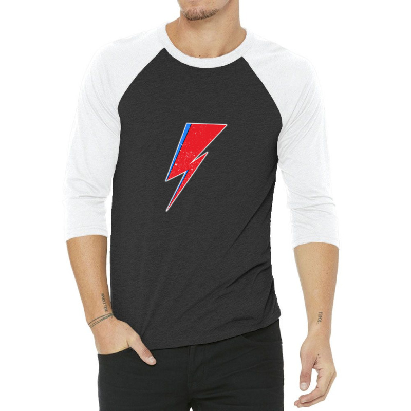 Red And Blue Thunderbolt 3/4 Sleeve Shirt | Artistshot